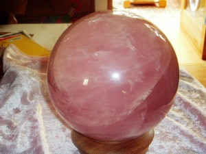 Rose Quartz Sphere.  £400. 8" diameter